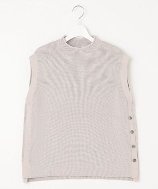 J.PRESS LADIES L 【洗える】CLEAR COTTON BLEND ニット ベスト ライトグレー系
