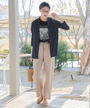 Tiaclasse L 【おのののかさん着用】「サマケア」グラフィックプリントTシャツ ブラック