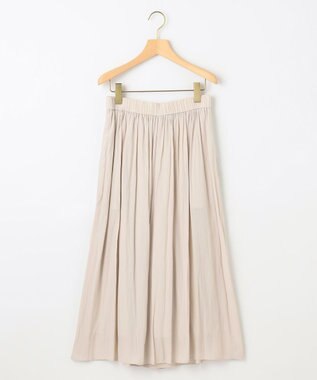 組曲 L 【WEB限定カラーあり】ギャザーライトデシン パンツ アイボリー系