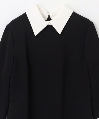 GRACE CONTINENTAL ダブルクロスドレス バイカラー