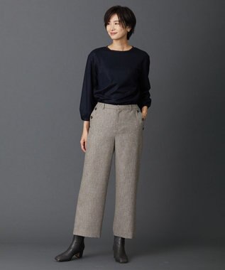 J.PRESS LADIES L 【イージーケア】ウールスムースジャージー カットソー ネイビー系