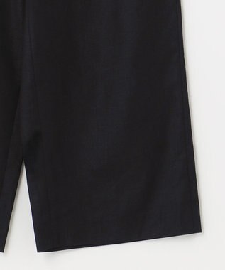 UNFILO 【洗える】リネンミックスツイル ワイドパンツ ブラック