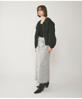 GRACE CONTINENTAL ナイロンバルーンフードジャケット ブラック