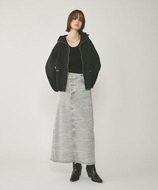 GRACE CONTINENTAL ナイロンバルーンフードジャケット ブラック