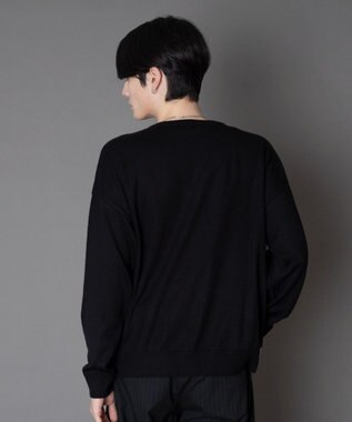 WEGO アクセ付きワンポイントニットプルオーバー（LS） ブラック