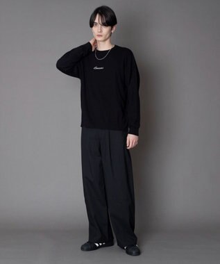 WEGO アクセ付きワンポイントニットプルオーバー（LS） ブラック