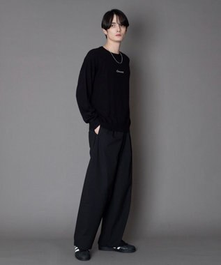 WEGO アクセ付きワンポイントニットプルオーバー（LS） ブラック