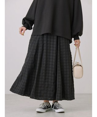 AMERICAN HOLIC カチオンギンガムギャザースカート Black