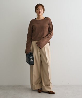 CRAFT STANDARD BOUTIQUE ボートネックニットプルオーバー Brown