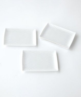 たち吉 【たち吉】白磁さらさ 銘々皿〈5枚〉 美濃焼 ホワイト×ホワイト