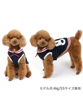 PET PARADISE リサとガスパール セーラー フリース ベスト 小型犬 ネイビー