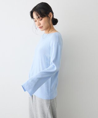 CRAFT STANDARD BOUTIQUE ボートネックニットプルオーバー Light Blue