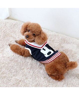 PET PARADISE リサとガスパール セーラー フリース ベスト 小型犬 ネイビー