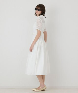 GRACE CONTINENTAL レースドッキングフレアワンピース ブラック