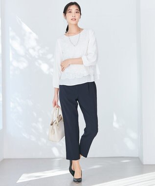 ANY SIS 【洗える】レイヤードレース ブラウス オフホワイト