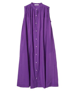 Green Parks インド綿 ノースリーブワンピース Purple