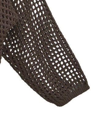 earth music&ecology ＳＥＴ２点メッシュニットカーディガン＋ビスチェ Brown