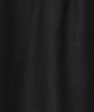 UNFILO 【洗える】リネンミックスツイル ワイドパンツ ブラック