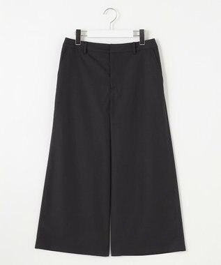 J.PRESS LADIES L 【洗える】ソフトシャンブレー クロップド パンツ ブラック系