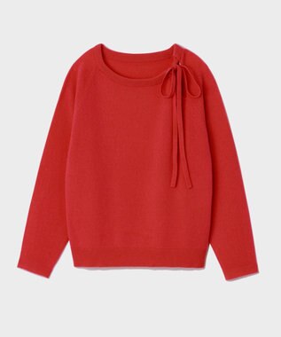 GRACE CONTINENTAL ボウタイカシミヤトップ レッド