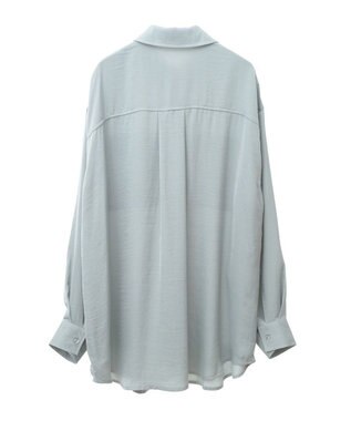Green Parks ・ＳＵＧＡＲ　ＳＰＯＯＮ　サテンオーバーシャツチュニック Green