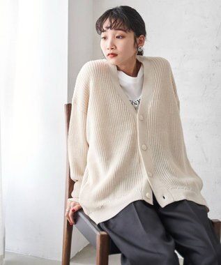 WEGO オーバーフィットカーディガン ホワイト