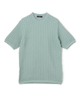 JOSEPH HOMME ドライコットンリンクス　半袖クルーネックニット スモーキーグリーン系