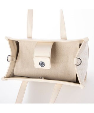 UNBILLION カシュカシュ cachecache / ハート柄レーススクエア2wayトート アイボリー