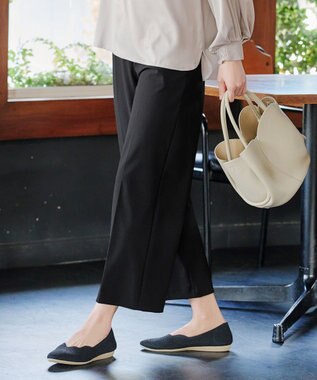 Tiaclasse 【日本製・洗える・接触冷感・吸水速乾・UVカット】サーラドライ・ワイドパンツ ブラック