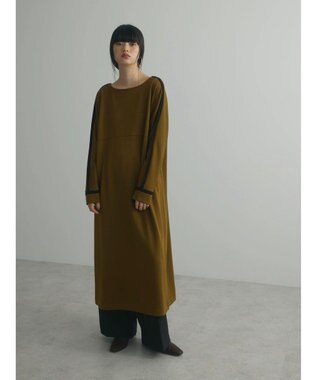 Green Parks armonia．ダンボール配色ワンピース Khaki