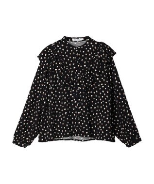 AMERICAN HOLIC アソートプリントフリルブラウス Black