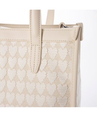 UNBILLION カシュカシュ cachecache / ハート柄レーススクエア2wayトート アイボリー