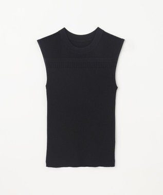 GRACE CONTINENTAL リブシアーニットトップ ブラック