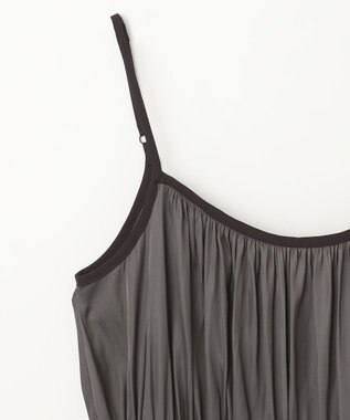 GRACE CONTINENTAL ギャザーキャミソールワンピース グレー