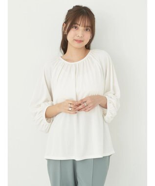 earth music&ecology パフスリーブカットソー Ivory