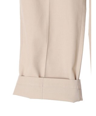 Green Parks 綿麻混イージーワイドパンツ Light Beige