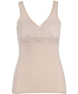 Wing カップ付きタンクトップ 綿100％(身生地) さらっと快適 【綿100％ メッシュタイプ】 ブラトップ 3Lまで対応 大きいサイズ EL6185 ウイング／ワコール ブラウン