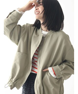 Green Parks 撥水加工　裾ドロストブルゾン Khaki