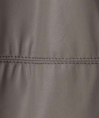 組曲 レザーライクライト タックギャザースカート モーヴグレー系