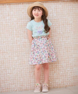 ANY KIDS モシャモシャモチーフ Ｔシャツ エメラルドグリーン×ハート