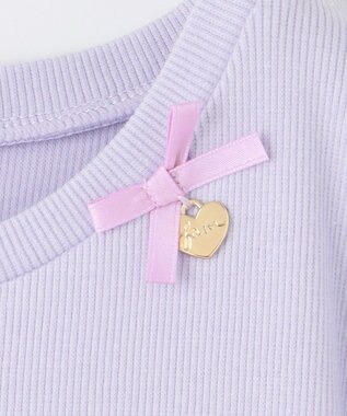 ANY KIDS 刺繍チュールワンピース ラベンダー