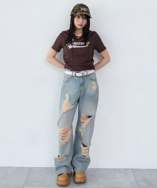 WEGO レースアップフードちびT ブラウン