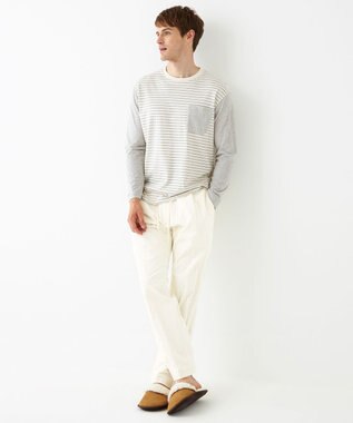 JOSEPH ABBOUD MOUNTAIN 【SPACE／UNISEX】６Wストレッチコール パンツ ホワイト系