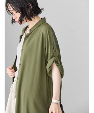 AMERICAN HOLIC サラックールメッシュ切替ワンピース Khaki