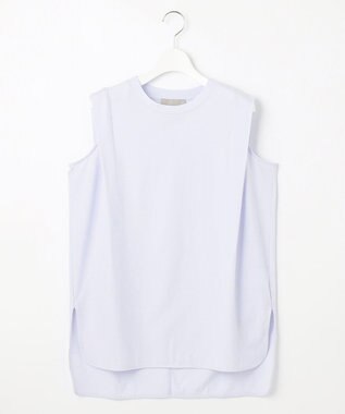 UNFILO 冷感UVケアノースリカットソー スカイブルー系