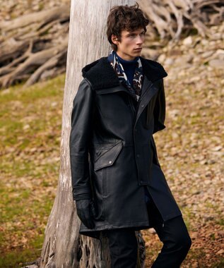 JOSEPH ABBOUD 【チクチクしないタートルネック/イージーケア/3シーズン対応】 コンフォート タートルネック セーター ブルー系