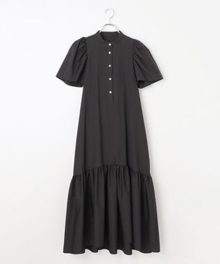 #Newans フレアヘムシャツワンピース ブラック