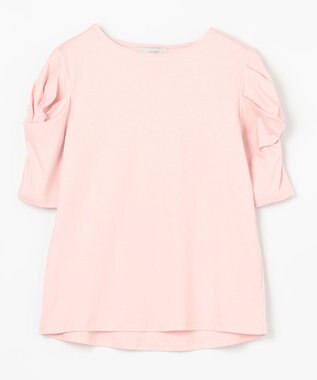 ANY シルケットスムース ツイストタックスリーブトップス ピンク