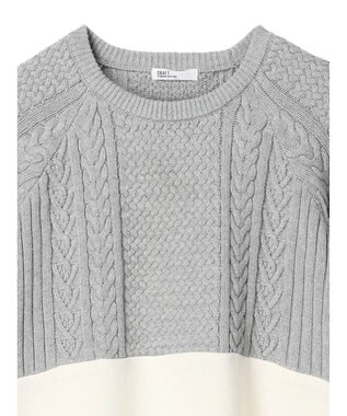CRAFT STANDARD BOUTIQUE ニットドッキング裏毛プルオーバー Light Gray Mixture