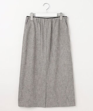 自由区 L シルクネップツイード スカート グレー